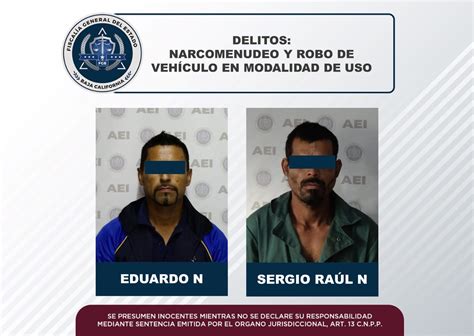 Por narcomenudeo y robo de vehículo agentes de la FGE cumplimentan