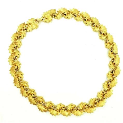 Napier Textured Overlapping Leaf Garland Choker Gem