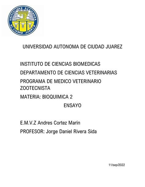 Venenos Metabolicos Universidad Autonoma De Ciudad Juarez Instituto De Ciencias Biomedicas