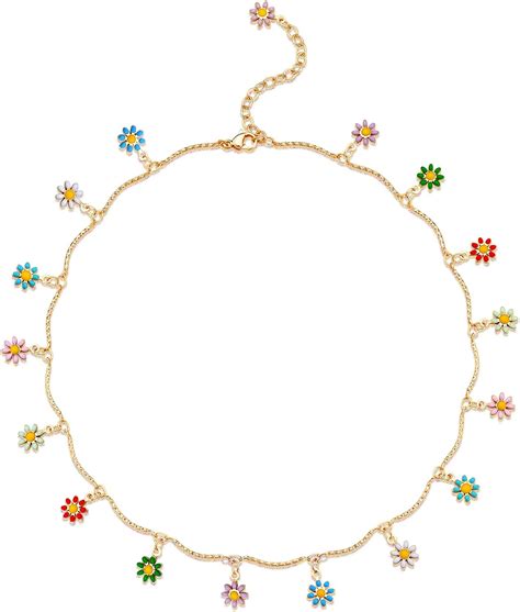 Vacrona Gold Dainty Beaded Choker Necklace K Gold Plated Evil Eye