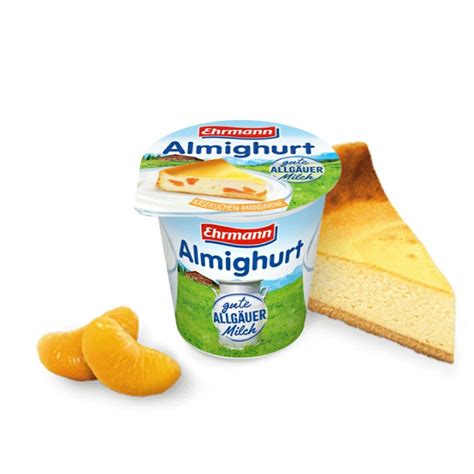 Ehrmann Almighurt Cheese Cake Tangerine Yoghurt from Allgäu Milk en 2022