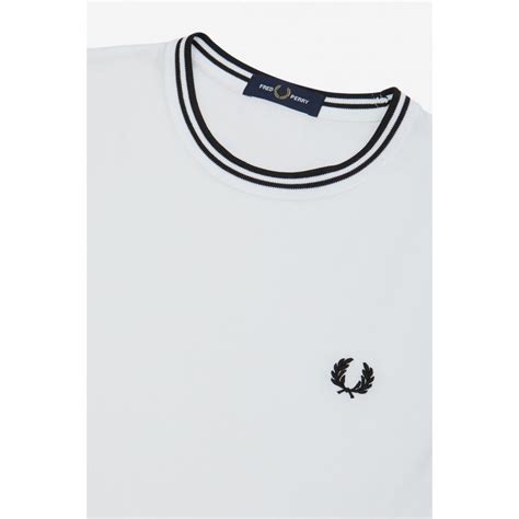 Fred Perry Twin Tipped T Shirt M1588 White Mau Feitio