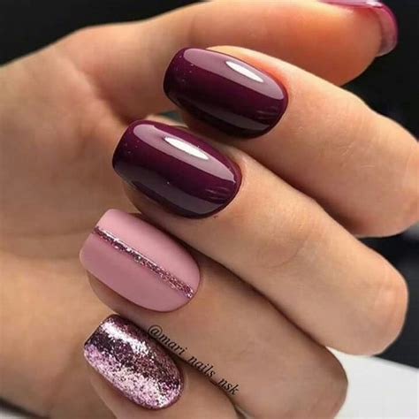 Pretty Winter Nails Art Design Inspirations Purple Nails Gel