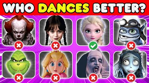 Guess Who Dances Better Princess Peach Wednesday M Gan Pennywise