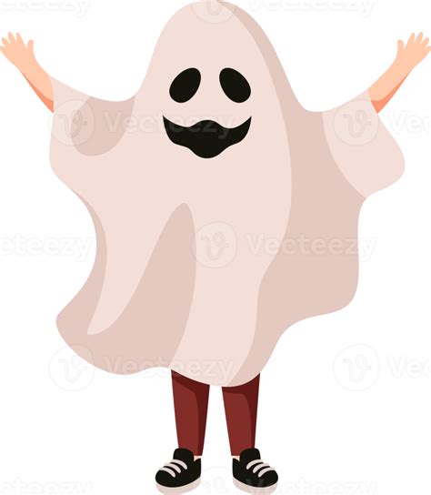 Halloween kid cartoon character in ghost costume 20647788 PNG