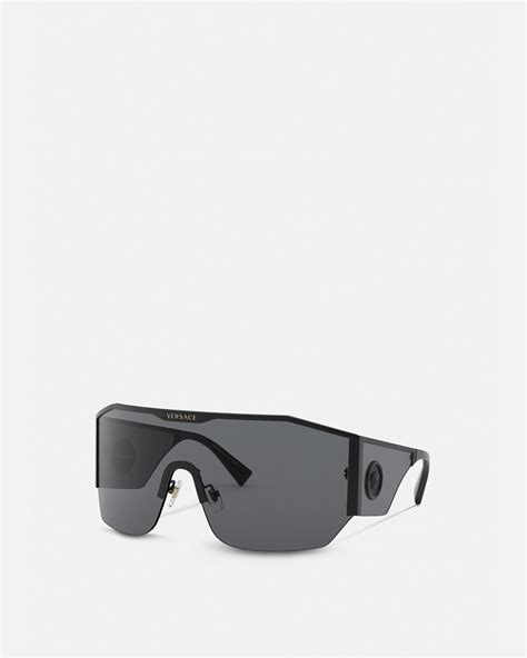 Medusa Halo Shield Sunglasses Black Versace Uk