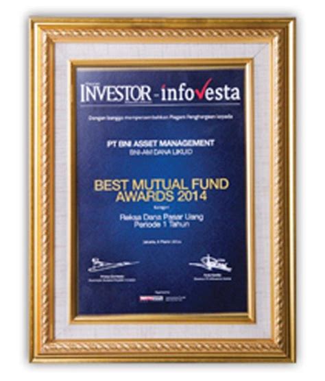 INFOVESTA Best Mutual Fund Award 2014 BNI Asset Management