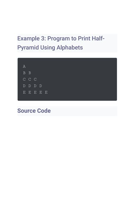 Solution Programming Practice To Print Half Pyramid Using Alphabets