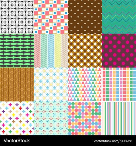 Big set of abstract retro seamless simple patterns