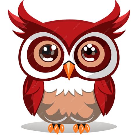 Premium Vector A Cute Owl Cartoon Vector Illustration