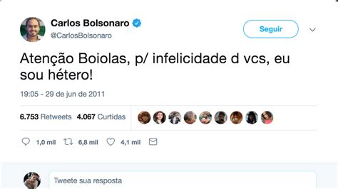 Carlos Bolsonaro Se Irrita Com Insinuações De Que é Homossexual