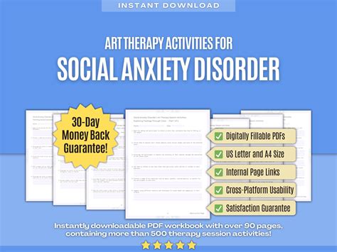 social anxiety disorder art therapy session activities workbook