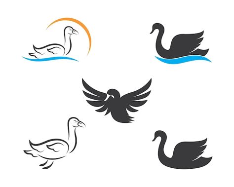 Premium Vector Swan Logo Template Vector Illustration