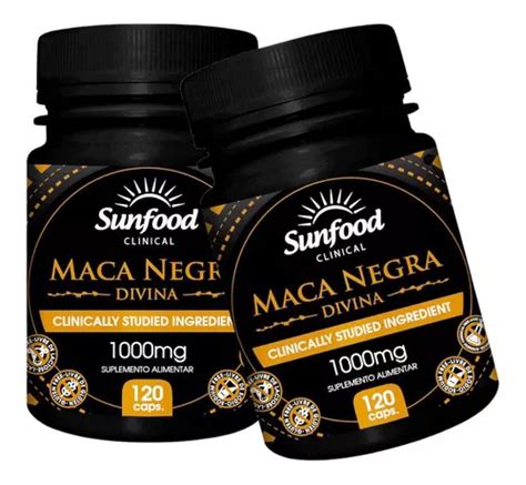 Suplemento en cápsulas Sunfood Premium Maca Negra maca negra peruana en