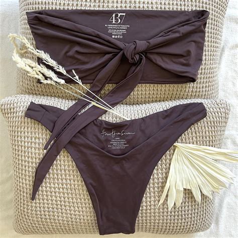 437 SWIMWEAR ESPRESSO BIKINI SET Buttery Luxurious Depop