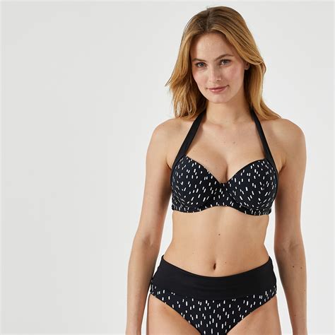 Bikini Oberteil In Foulard Form Mit Grafikprint Grafisches Muster Anne