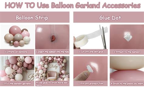 Amazon Dusty Pink Rose Balloon Garland Double Stuffed Mauve Light Pink Latex Blush Nude