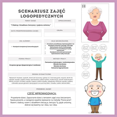 Scenariusz zajęć logopedycznych DZIEŃ BABCI I DZIADKA Mówikowo