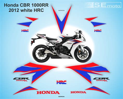 Set stickers for HONDA CBR 1000RR 2012 white HRС Etsy