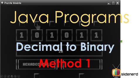 42 Java Decimal To Binary Method 1 Youtube