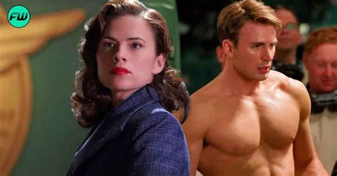 Hayley Atwell Went Off Script After Watching Chris Evans Half Naked Touched His Chest In Marvel