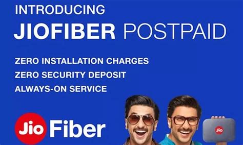 Jiofiber Postpaid Plan Launched