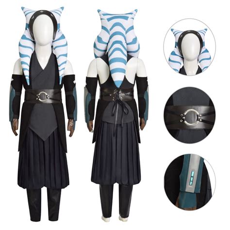 Kids Ahsoka Tano Costume Star Wars Ahsoka Halloween Costume Outfit Gir ...