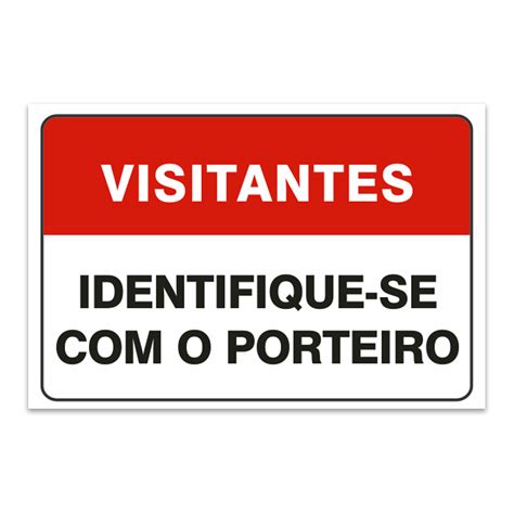 Adesivo Identifique Se O Porteiro Cm Sinalplast Placas De