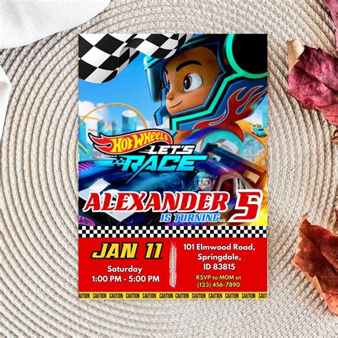 Invitaci N De Cumplea Os De Hot Wheels Plantilla Editable Para Fiesta Let S Race Invitaci N De