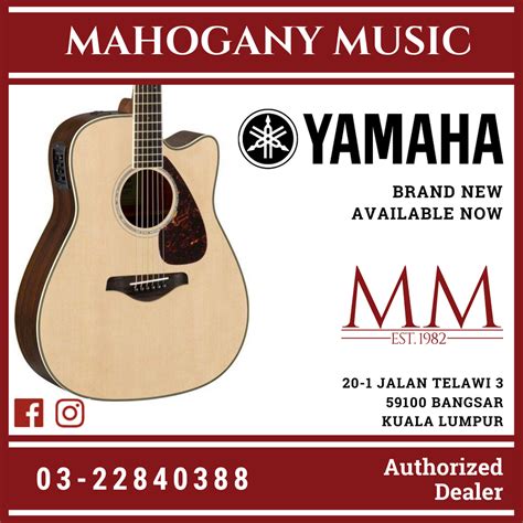 Yamaha FGX830C Dreadnought Cutaway Acoustic-Electric Guitar - Natural ...