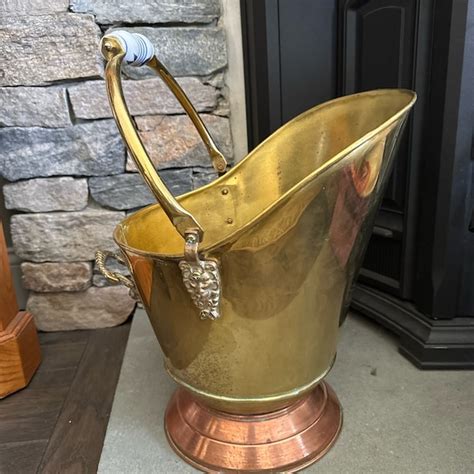 Brass Coal Bucket Etsy