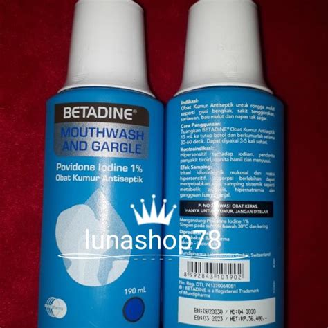 Jual Obat Kumur Antiseptik Betadine Mouthwash And Gargle Ml Shopee