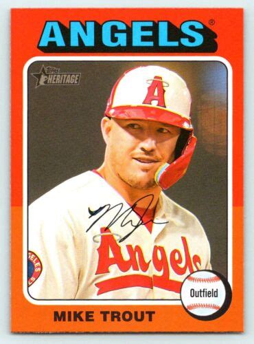 Topps Heritage Mike Trout Ebay