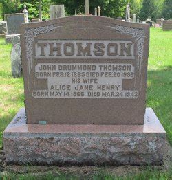 John Drummond Thomson 1865 1938 Mémorial Find a Grave