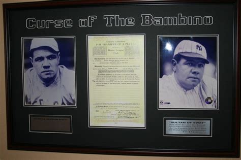 Babe Ruth Curse Of The Bambino Pictures W Player Transfer Agreement X