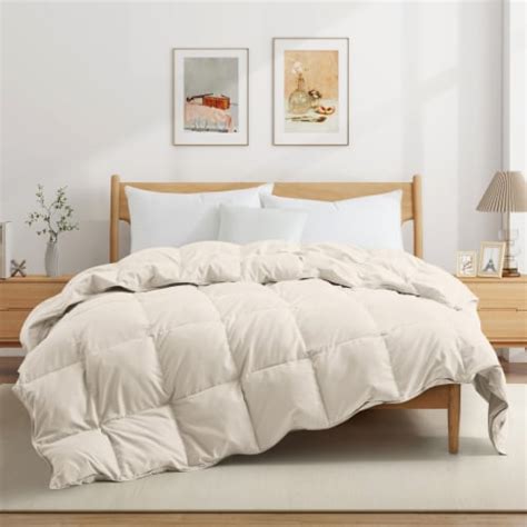 Lightweight White Goose Feather Fiber And Down Comforter Down Duvet