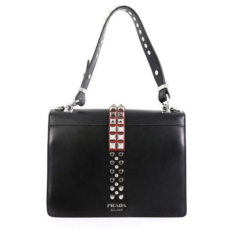 Prada Elektra Shoulder Bag Studded Leather Medium At 1stdibs