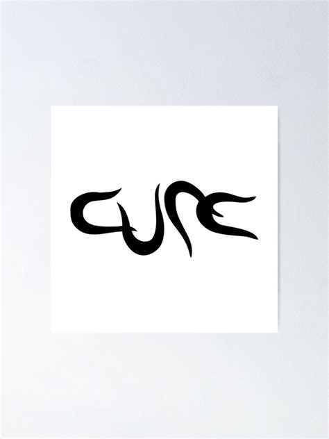 cure logo poster  sale  datymima redbubble