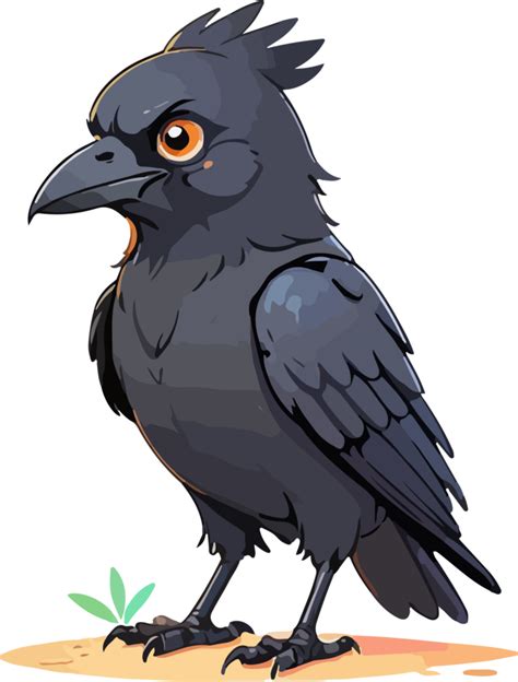 Ai Generated Crow Bird Cartoon Character 41505428 Png