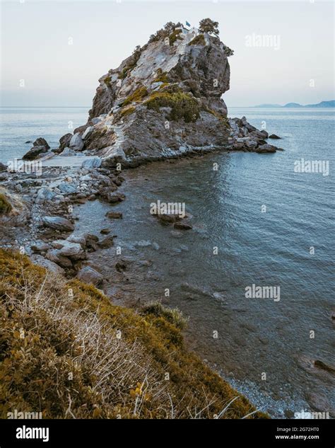 Vertical View Of The Church Of Agios Ioannis Kastri In The Greek Island