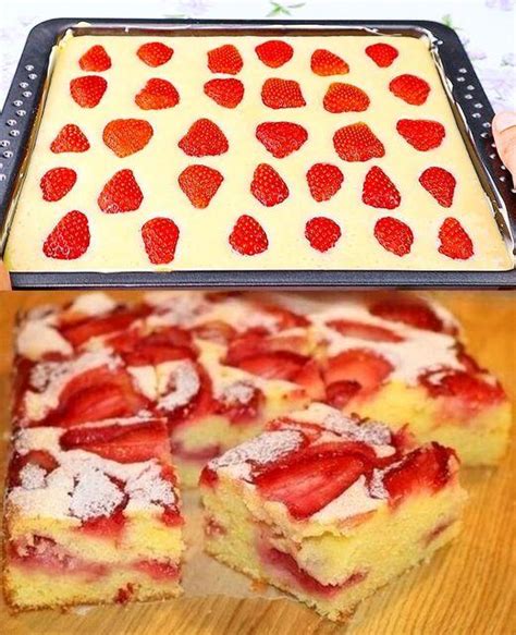 Biskuitkuchen Mit Erdbeeren In Minuten Ein Einfacher Tassenrezept