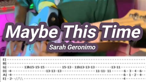 Maybe This Time ©sarah Geronimo 【guitar Cover】with Tabs Youtube