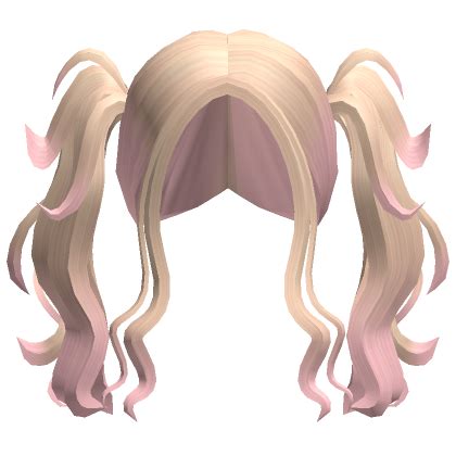 Anime Messy Layered Pigtails Hair Blonde And Pink Roblox