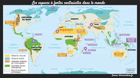 Les espaces à fortes contraintes dans le monde