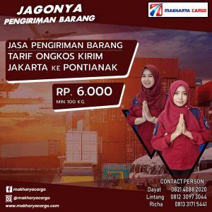 Tarif Ongkos Kirim Jakarta Pontianak Rp Gratis Jemput Barang