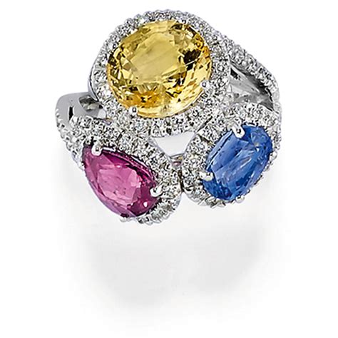 Bague En Or Pierre De Couleurs Et Diamants Wannenes Art Auctions