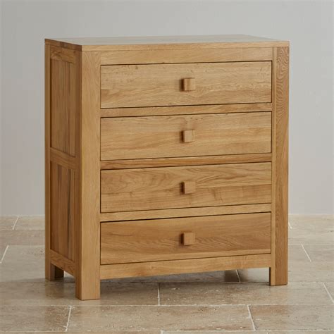 Oakdale 4 Drawer Chest In Natural Solid Oak Oak Furniture Land