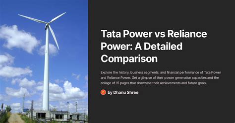 Tata Power Vs Reliance Power A Detailed Comparison