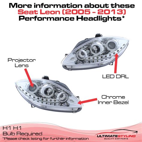 Seat Leon Custom Performance Headlights Led Daytime Running Lights