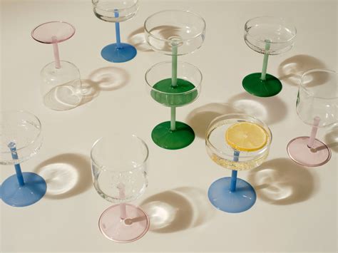 HAY Tint coupe glass, 2 pcs, green | Finnish Design Shop